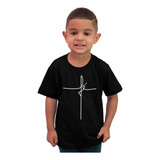 Camiseta Infantil Evangélica Fé  Cruz