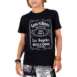 Camiseta Infantil Guns N Roses Whisky