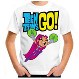 Camiseta Infantil Jovens Titans Ação Teen Titans Estelar #03