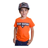 Camiseta Infantil Keep Roping Premium Laranja