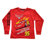 Camiseta Infantil Longa Fantasia Relâmpago Mcqueen Carros