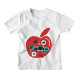 Camiseta Infantil Maça Tecnologia Aplicativos Tv