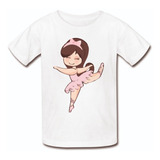 Camiseta Infantil Menina Feminin Ballet Jazz