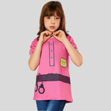Camiseta Infantil Menina Medica Manga Bufante
