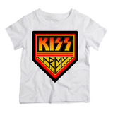 Camiseta Infantil Menino Banda Kiss Army