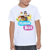 Camiseta Infantil Mundo Bita Personalizada Com