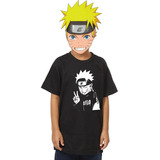 Camiseta Infantil Naruto Shippuden Uzumaki Anime