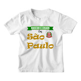 Camiseta Infantil Nascido Criado São Paulo