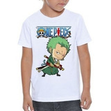 Camiseta Infantil One Piece Roronoa Zoro