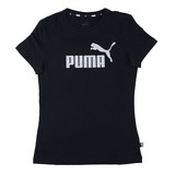 Camiseta Infantil Puma Logo Tee Black - 8469