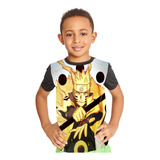Camiseta Infantil Raposa Nove Caudas Naruto