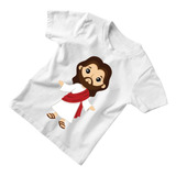Camiseta Infantil Religiosa - Jesus Cristo Estampa