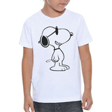 Camiseta Infantil Snoopy De Óculos Peanuts