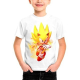 Camiseta Infantil Super Sonic The Hedgehog