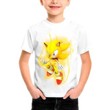 Camiseta Infantil Super Sonic The Hedgehog