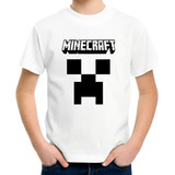 Camiseta Infantil Unissex Minecraft Creeper Logo