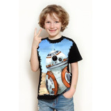 Camiseta Infantil Unissex Preta Star Wars