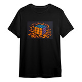 Camiseta Led Eletrônica Camisa Luminosa 16 - Cubo Mágico