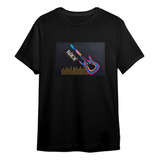 Camiseta Led Eletrônica Luminosa Sensível Ao Som 24 - Rock