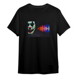 Camiseta Led Eletrônica Luminosa Sensível Ao Som 27 Coringa