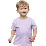 Camiseta Lisa Colorida Manga Curta Infantil