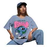 Camiseta Longline Fit Customizadas Desenhos Mundo Impressao