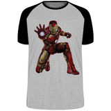 Camiseta Luxo Homem De Ferro Iron Man Marvel Vingadores Aven