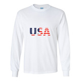 Camiseta Manga Comprida - Usa Estados