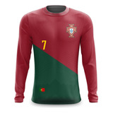 Camiseta Manga Comprida Cristiano Ronaldo Portugal