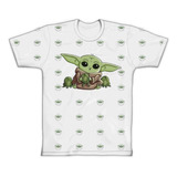 Camiseta Manga Curta Star Wars Baby Yoda Piticas Original
