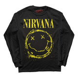 Camiseta Manga Longa - Nirvana -