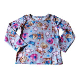 Camiseta Manga Longa Bebê Menina Infantil Tamanho 12 Meses