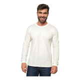 Camiseta Manga Longa Masculina Básica 100% Algodão Camisa