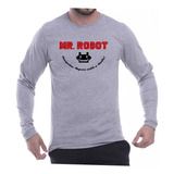Camiseta Manga Longa Mr Robot, F.society, Série