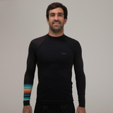 Camiseta Masculina De Surf Com Proteção Uv50+ - Cor Listrada