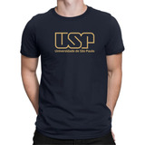 Camiseta Masculina Faculdade Usp Exclusiva 100%