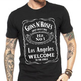 Camiseta Masculina Guns N Roses Whisky