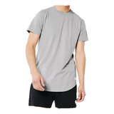 Camiseta Masculina Hollister Longline Barra Curvada
