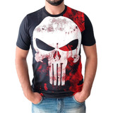 Camiseta Masculina Justiceiro The Punisher Skull
