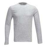 Camiseta Masculina Lisa Básica Manga Longa Algodão Premium
