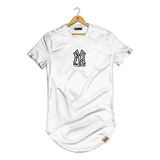 Camiseta Masculina Manga Curta Camisa Longa Oversized Ny Ne
