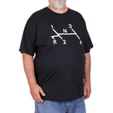 Camiseta Masculina Plus Size Marcha Carro Fusca Preta