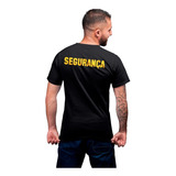 Camiseta Masculina Segurança Vigilante Escolta Camisa Preta