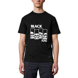 Camiseta Masculina Show Black Flag Punk Rock Skull