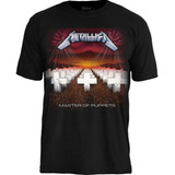 Camiseta Metallica Master Of Puppets Stamp Rockwear Oficial