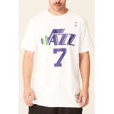 Camiseta Mitchell & Ness Especial Utah Jazz Pistol Branca