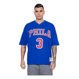 Camiseta Mitchell & Ness Philadelphia 76ers Football Hwc