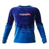 Camiseta Monster 3x Pesca Proteção Solar Uv Fish Confortável