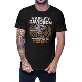 Camiseta Motor Harley Davidson Algodão Nobre
