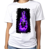 Camiseta Música Violão Estilizado Neon 18